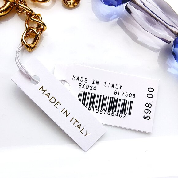 NWT J.CREW FACETED TEARDROP NECKLACE BLUE - Picture 14 of 16